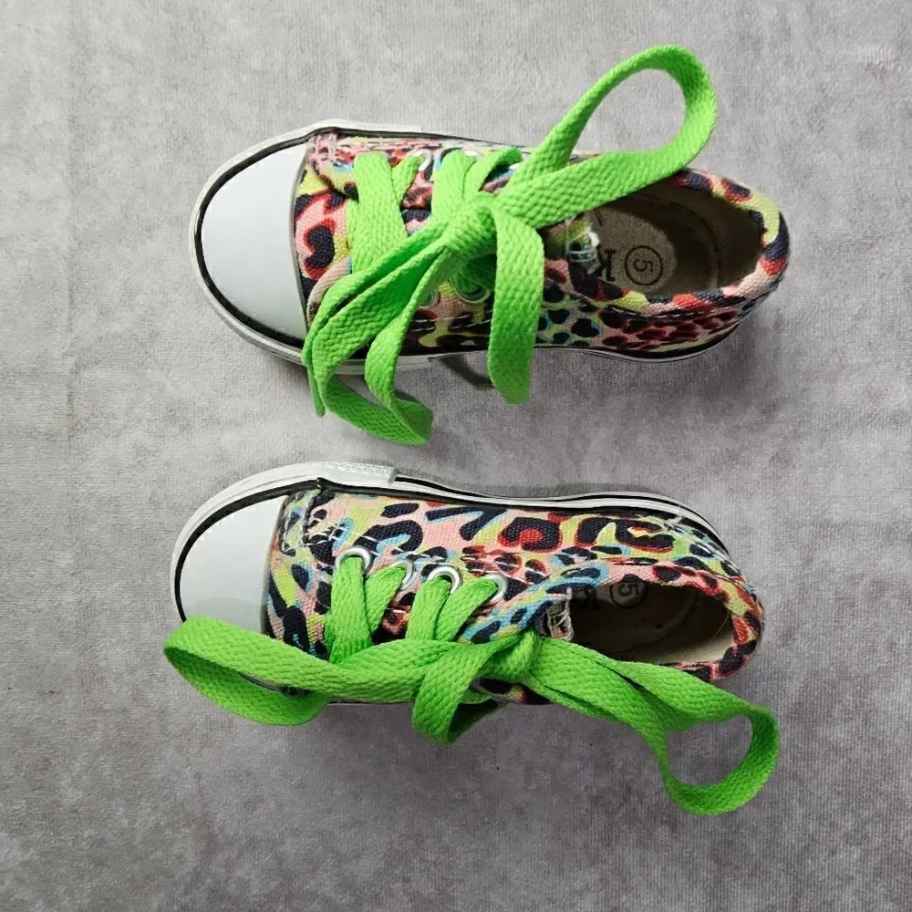 Kid's KIDGETS Animal Print Canvas Shoes Size 5‎